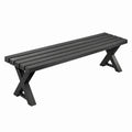 Banco de aluminio para exterior 150 cm negro