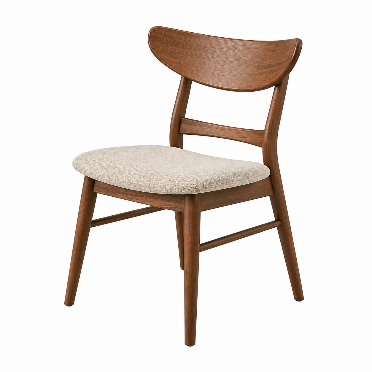 Silla de madera con asiento de poliéster