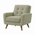 Sillón de madera y poliéster verde