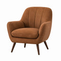 Sillón de Tela con Patas de Madera Marrón