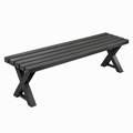 Banco de aluminio para exterior 150 cm negro