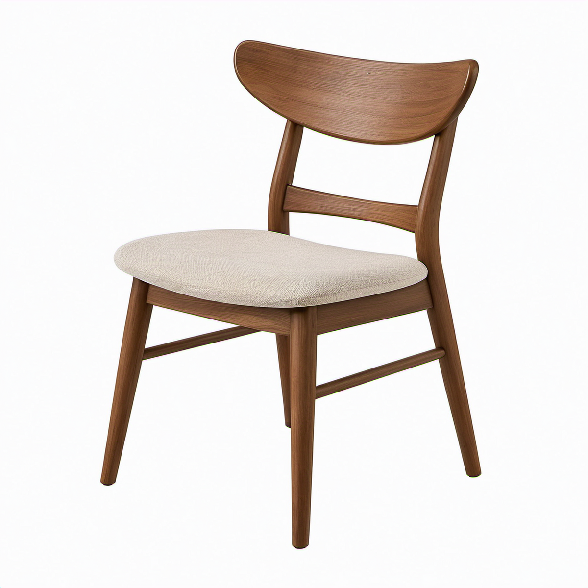 Silla de madera con asiento de poliéster